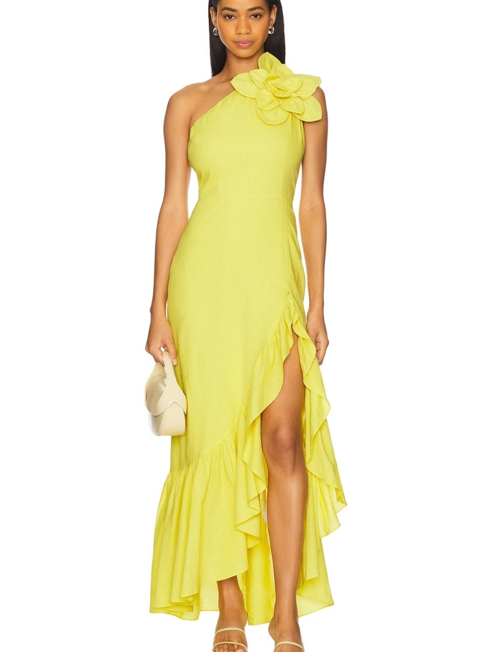 Yumi Kim Rocky Yellow One-Shoulder Dress M SOLD OUT NWT